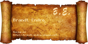 Brandt Endre névjegykártya